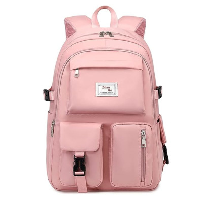 Casual school backpack PINK