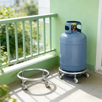 360° Rotating Gas Cylinder Trolley Stand