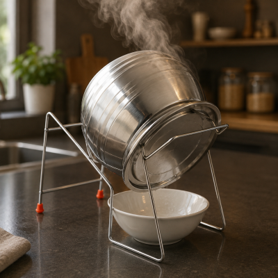Rice starch draining stand