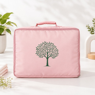 6-Slot Premium Saree Storage Bag (Pink)